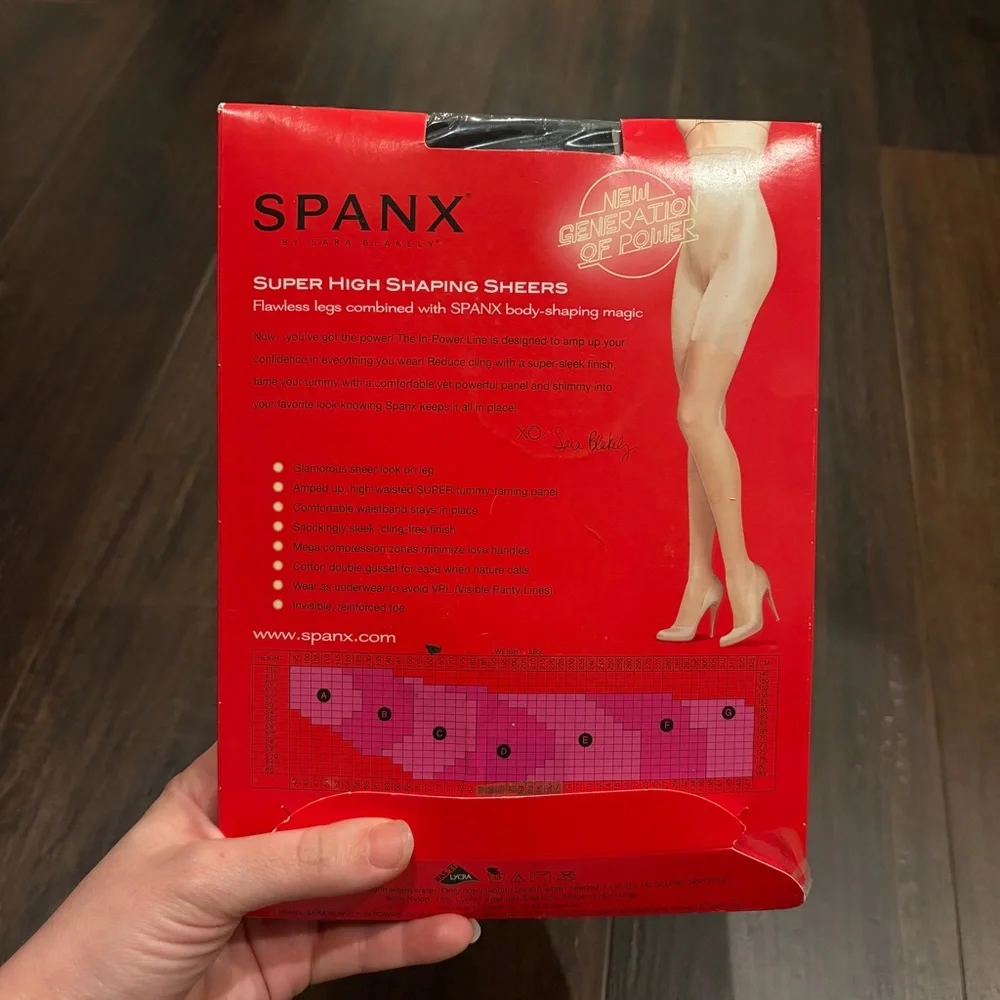 SPANX Super High Waisted Shaping Sheers Black Size C